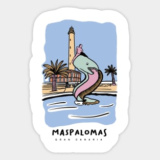 Maspalomas Canary Islands Spain canarias palmas de gran canaria Sticker